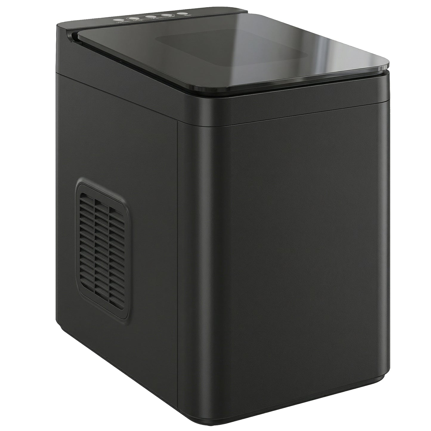 Countertop Ice Maker Machine – 9 Cubes in 7 Mins, 12kg/24hr, 1.5L Tank, Touchscreen, Self-Cleaning, 2 Bullet Sizes, Quiet 46dB – Black