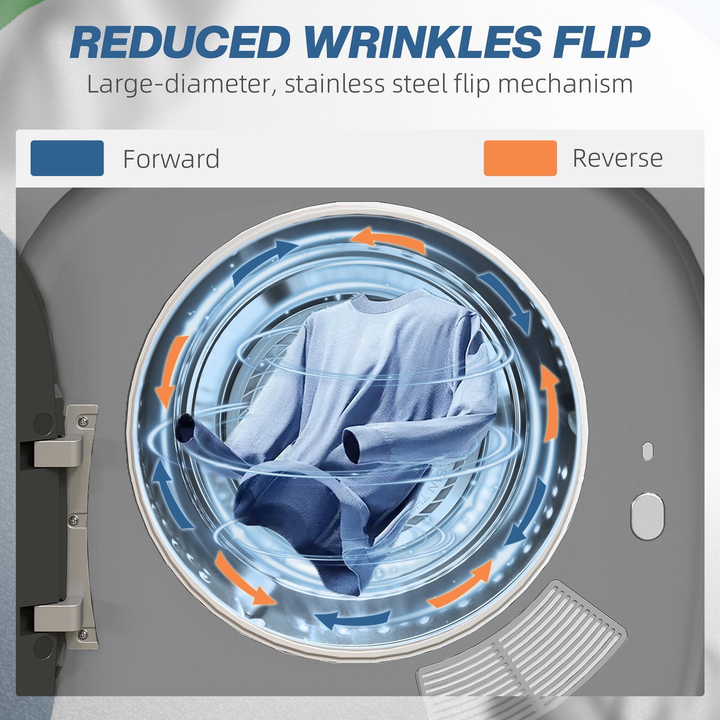 2.5kg Compact Vented Tumble Dryer | Smart Mode | 800W | 6 Timer Modes | 4 Temp Settings | Stainless Steel Drum | Silver