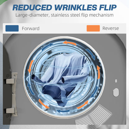2.5kg Compact Vented Tumble Dryer | Smart Mode | 800W | 6 Timer Modes | 4 Temp Settings | Stainless Steel Drum | Silver