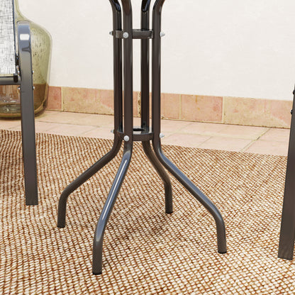 Outsunny Three-Piece Outdoor Garden Furniture Dining Set - Grey