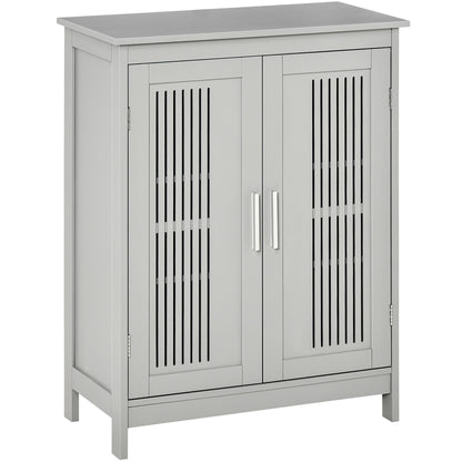 Kleankin Modern Bathroom Floor Cabinet - Grey