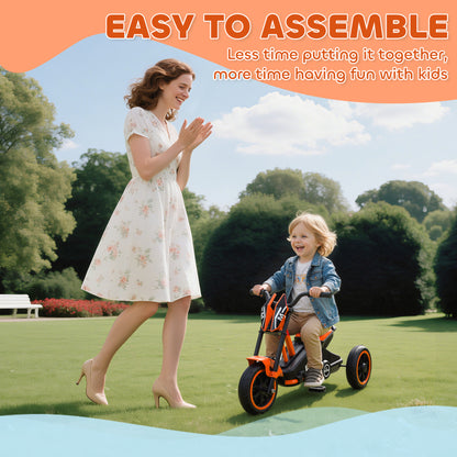 Kids Tricycle Toddler Trike | 3 Wheels | Pedal Bike | Steel Frame | 30kg | Ages 18–36 Months | 79x44x50cm | Orange