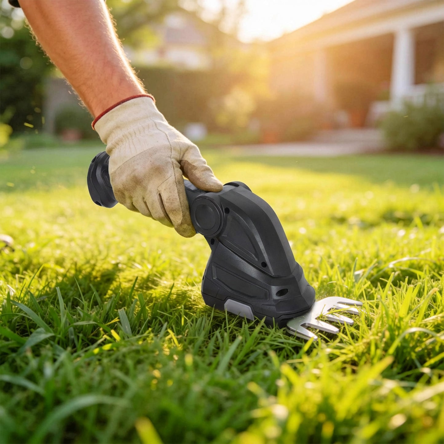 Outsunny 2-in-1 Cordless Hedge Trimmer & Grass Shear with 7.2V 2 x Rechargeable 2000mAh Batteries, 2 Changeable Blades