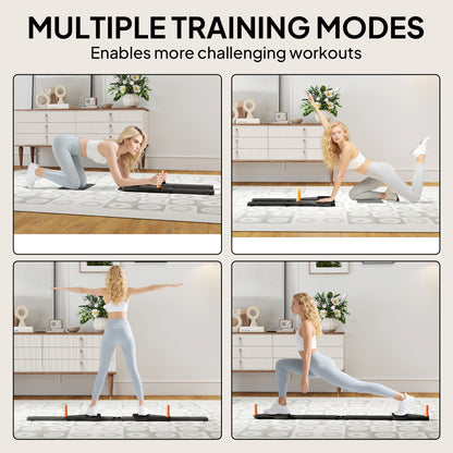 Push Up Board Set of 2, Portable Press Up Board with Dual Glide Rails, Knee Pad, Pushup Stand Pilates Reformer Machine for Home Gym, Multifunctional Workout Equipment