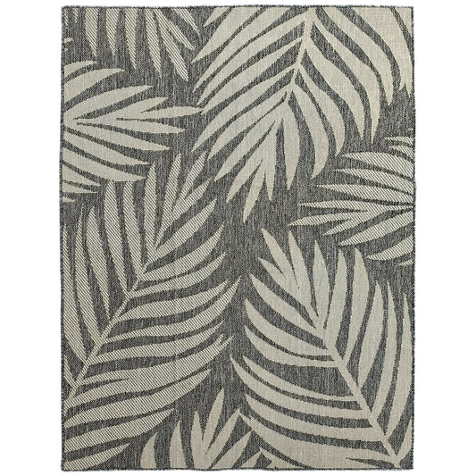 UV Resistant Indoor & Outdoor Area Rug, Easy-Cleaning Machine Washable Rug for Patio, Garden, Kitchen, Bathroom or Living Room, 230 x 160 cm, Grey
