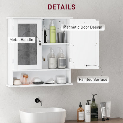 Kleankin Bathroom Wall Storage Cabinet - White
