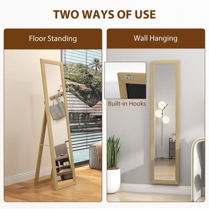 37 x 157 cm Full Length Mirror - Natural