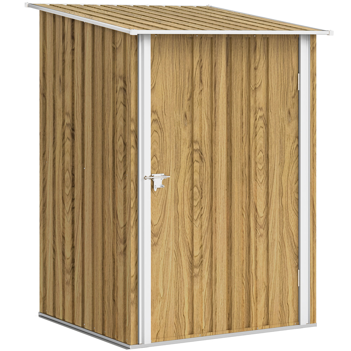 Lean-To Garden Shed | Galvanised Steel Outdoor Storage 1.0 x 1.03m with Sloped Roof