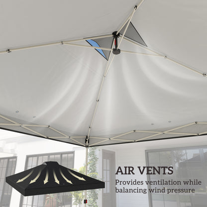 3x3m Gazebo Roof Replacement Canopy | UV50+ Waterproof | 210D Silver-Coated Oxford Fabric | Double Vented | 8 Drainage Holes | Hook & Loop | Fits 3x3m Straight-Leg Frames | Black