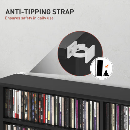 720 CD/396 DVD/396 Blu-ray Storage Unit - Black