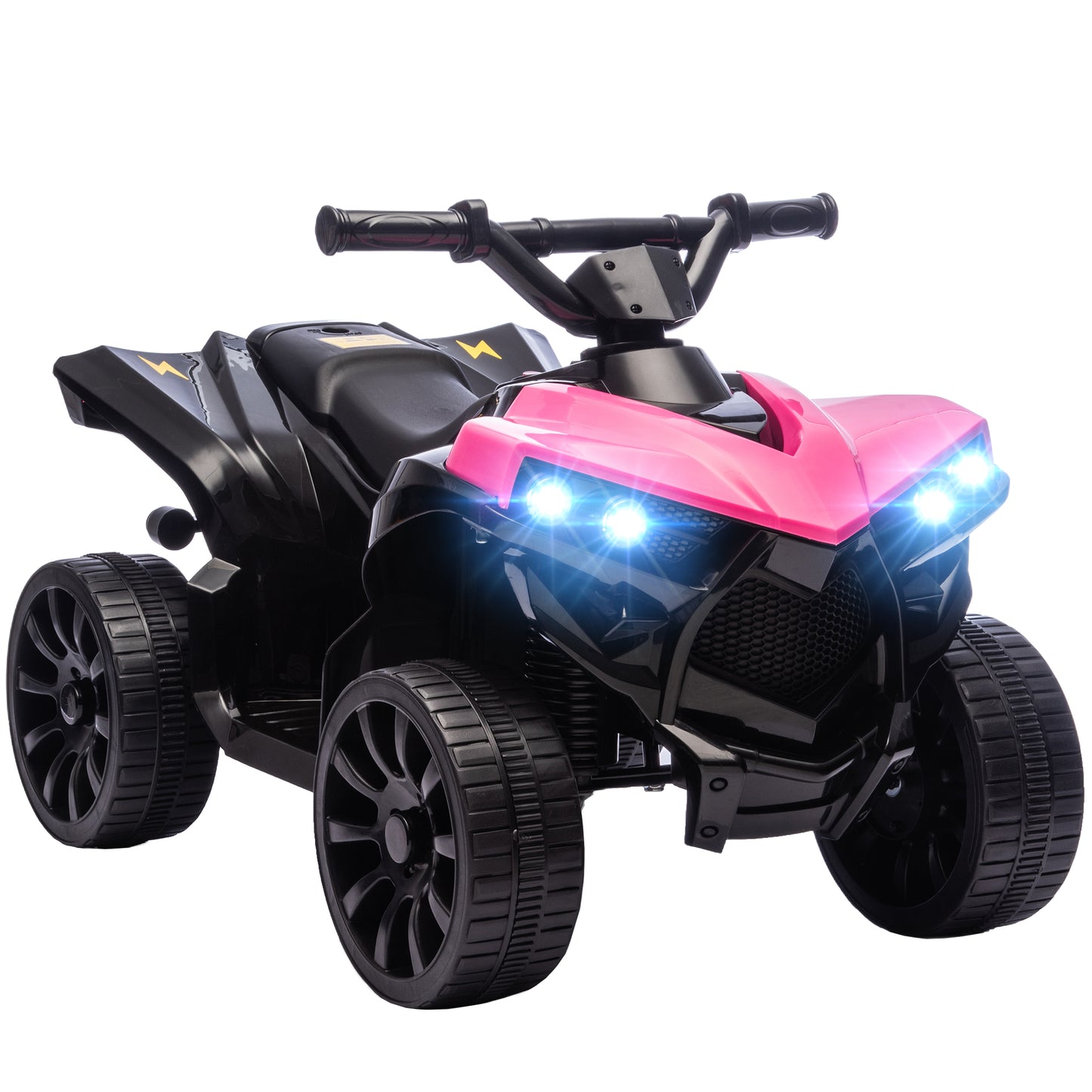 6V Kids ATV, 4 Wheeler Electric Ride on Car with Music and LED Headlights, for Ages 3-8 Years Boys and Girls