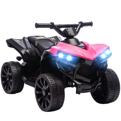 6V Kids ATV, 4 Wheeler Electric Ride on Car with Music and LED Headlights, for Ages 3-8 Years Boys and Girls