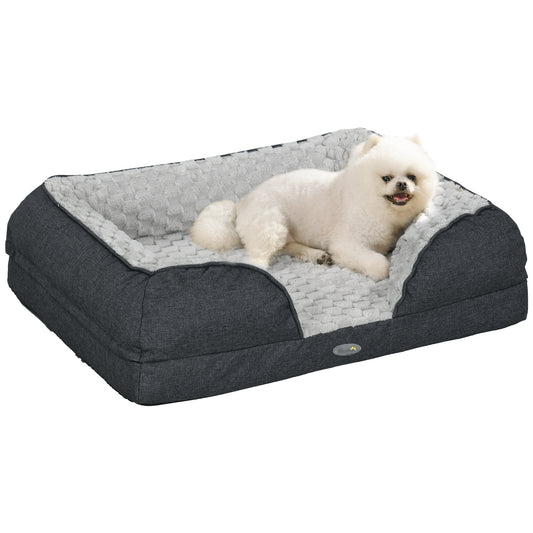 PawHut Calming Dog Bed Pet Mattress w/ Removable Cover, Anti-Slip Bottom, for Small Dogs, 70L x 50W x 18Hcm