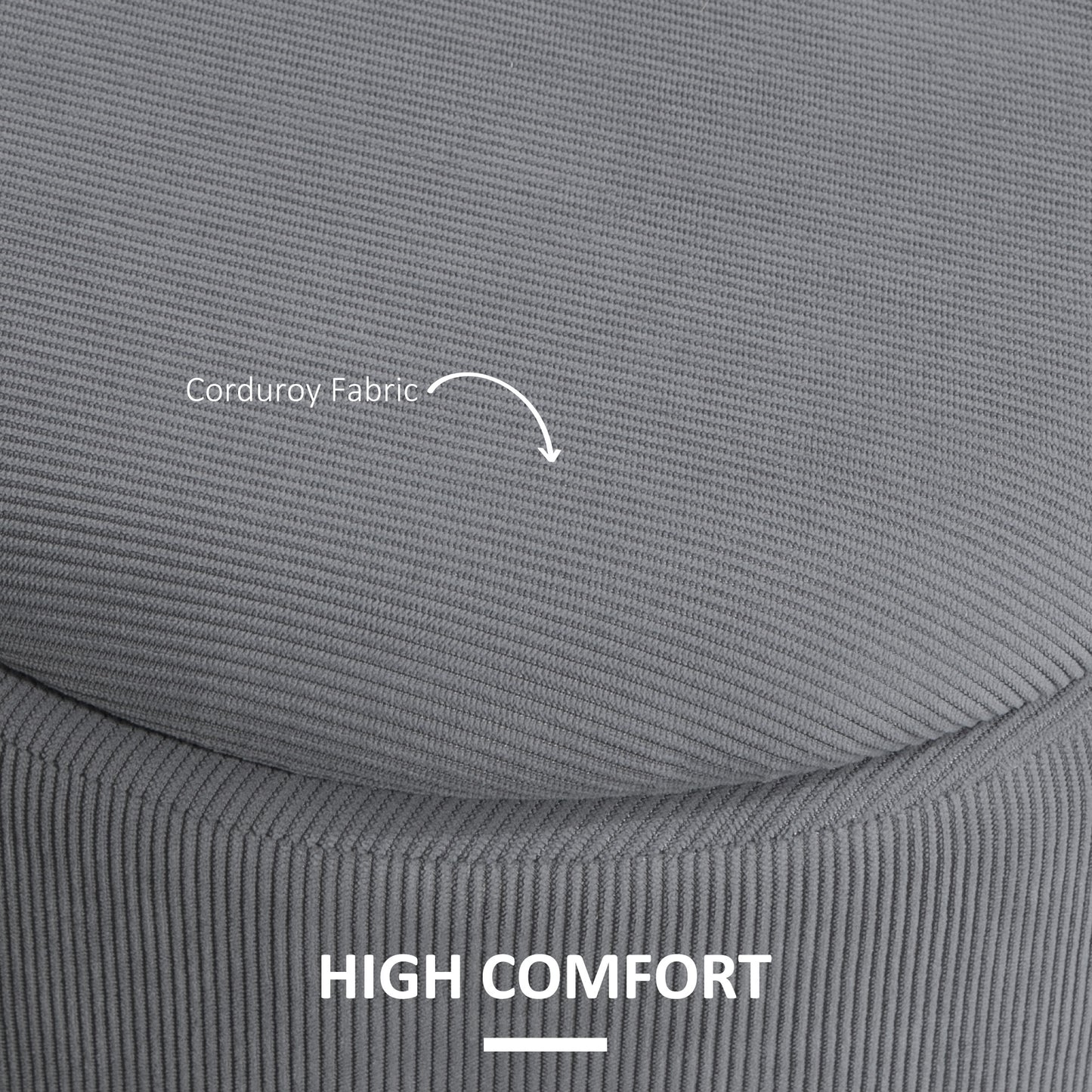 Set Of 2 Modern Storage Ottoman with Removable Lid - Light Grey