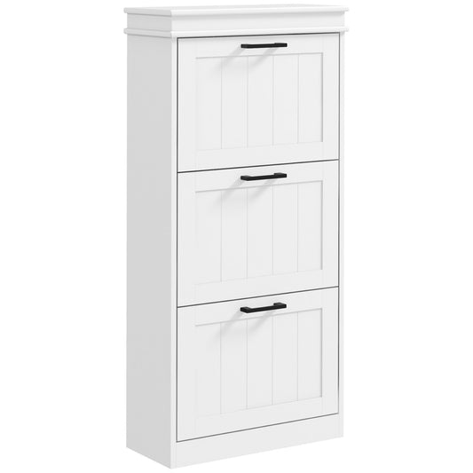 Three-Drawer Minimalistic Shoe Storage Cabinet Cupboard Organiser For 15 Shoes