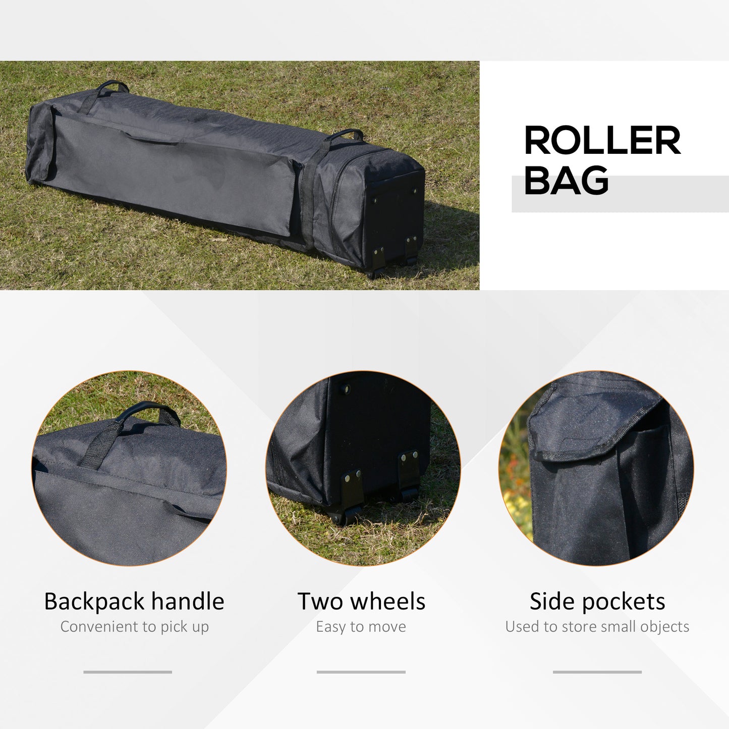 Outsunny 3.6 x 3.6 m Pop up Gazebo with Netting, Height Adjustable Party Tent Instant Canopy Sun Shade Shelter, Khaki