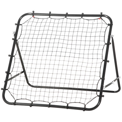 Football Rebounder Net Practise Kickback Goal for Teens Adults Softball Training Black