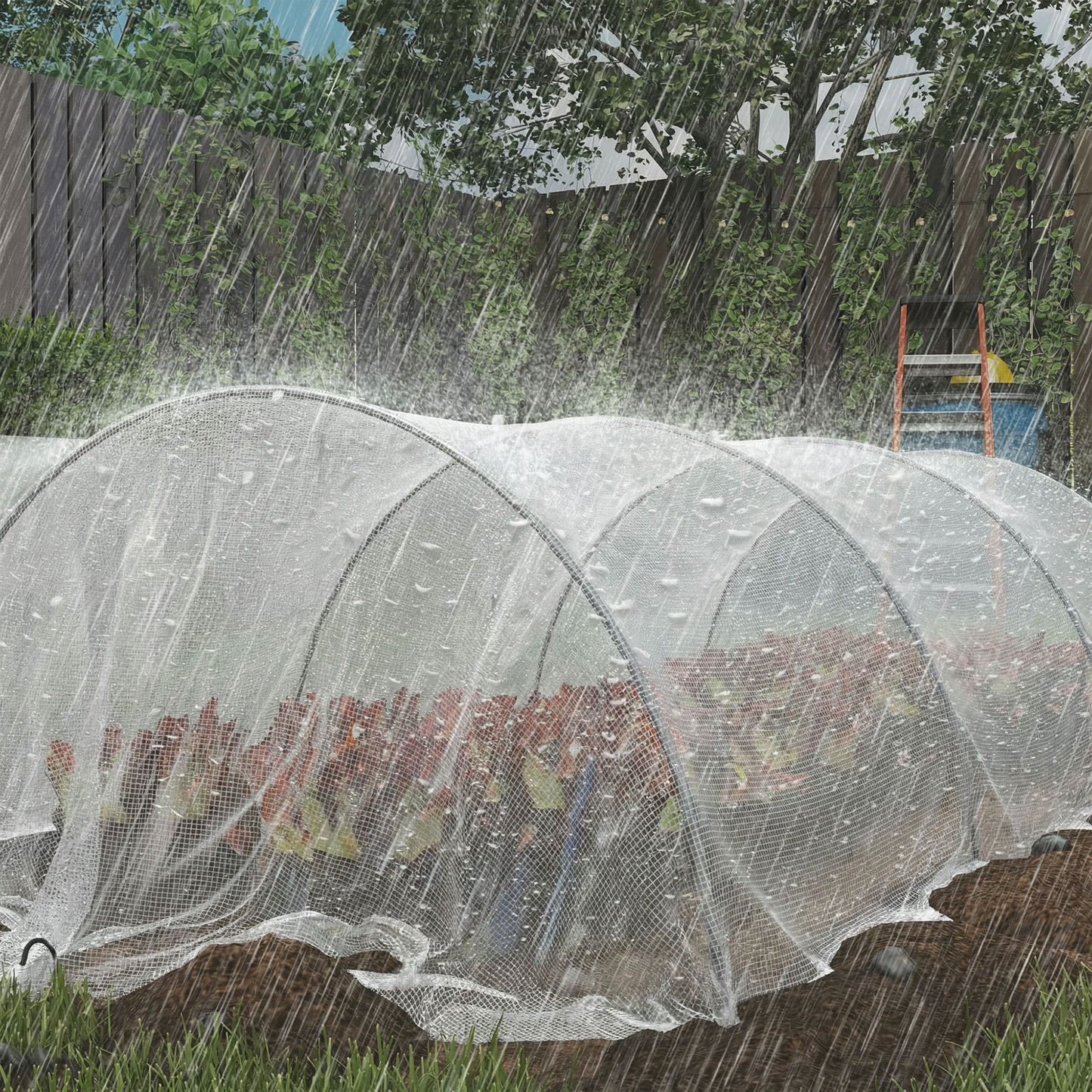 Outsunny 3 x 5m Waterproof Tarpaulin, Heavy Duty 140GSM Tear-Resistant PE Tarp with Reinforced Grommets, UV Protected Cover