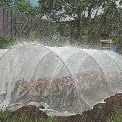 Outsunny 3 x 5m Waterproof Tarpaulin, Heavy Duty 140GSM Tear-Resistant PE Tarp with Reinforced Grommets, UV Protected Cover