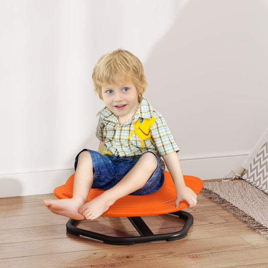AIYAPLAY Planet-Shaped-kids Swivel Chair, Sensory Spinning Chair for Balance, Coordination Training, Orange / Red