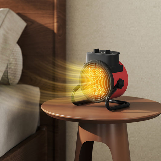 2000W Portable Ceramic Electric Heater with Fan - Red / Black