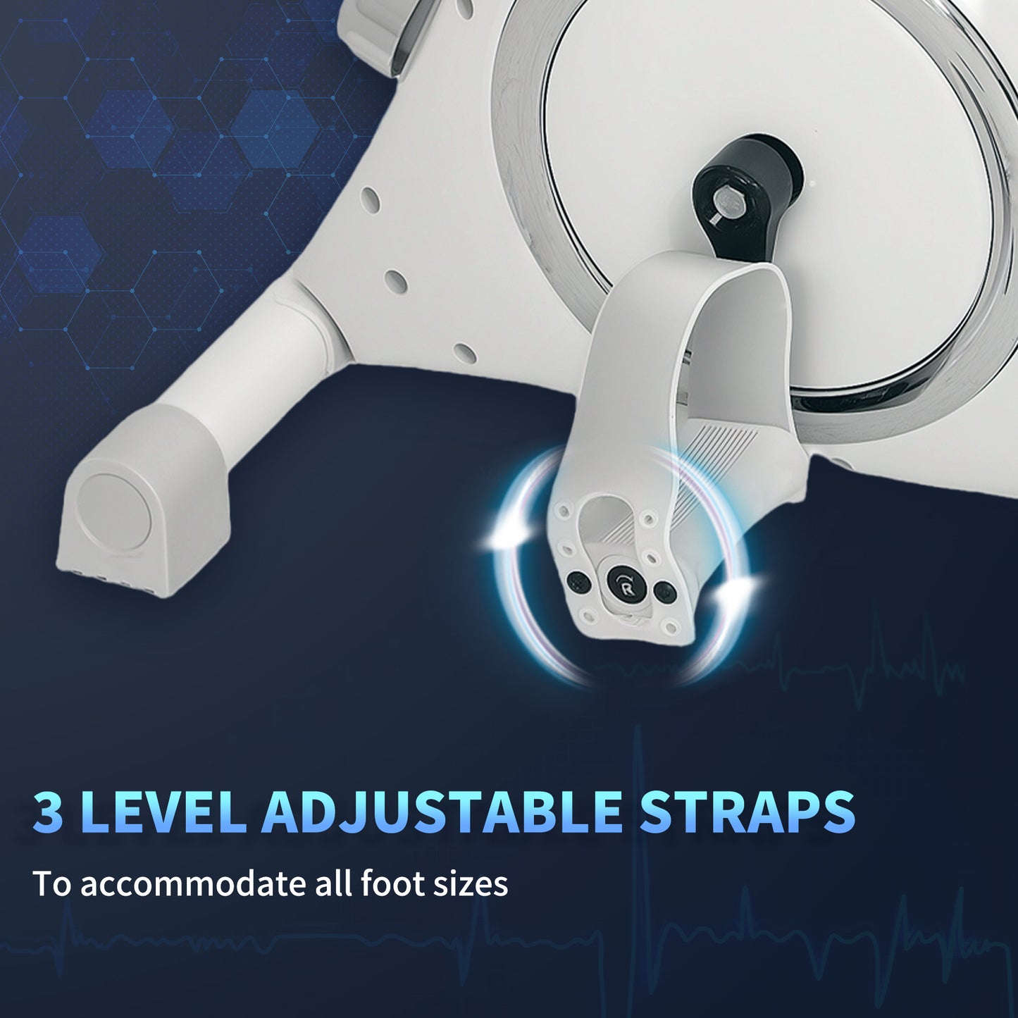 SPORTNOW Mini Exercise Bike, Sit Down Pedal Exerciser with 8-Level Quiet Magnetic Resistance and LCD Display, Portable Under Desk Bike for Arm and Leg Home Gym Office Workout