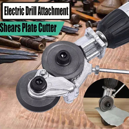 Electric Drill Cutter Attachment Metal Double Headed Sheet Cutting Tool Cutter Wheel Plate Punch Shears Drill For Copper Plate Cutter