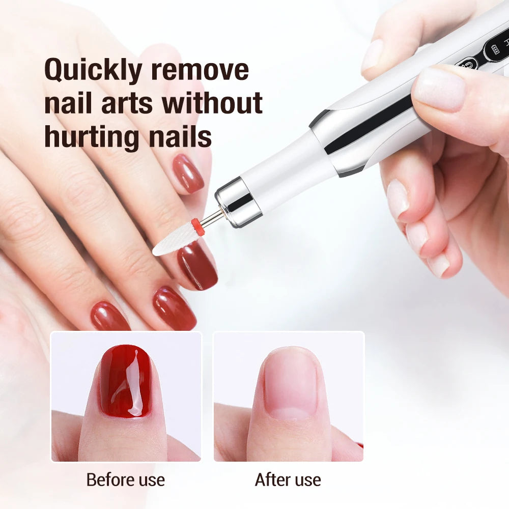 Electric Nail Manicure Pedicure Professional File Milling Cutter Gel Polish Remover Drill Tool Machine