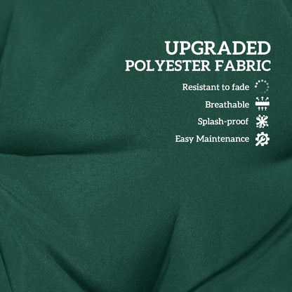 Outdoor Seat & Back Cushion Set | 3-Seater | 2 Pillows | Water Repellent | Tufted | Flame Retardant | 150x50x10cm | Green