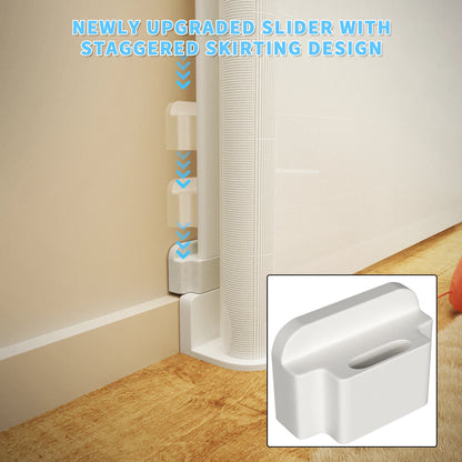 Extra Wide Kids Pet Gate Retractable Dog Gate For Babies And Pets, White, One Handed Operation, Mesh Safety