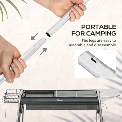 Outsunny Charcoal BBQ Grill - Black