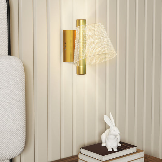 Led Wall Lamp 2 Pack, 5W Modern Indoor Starry Wall Light, Colour Temperature Adjustable for Bedroom, Living Room, Hallway, Stairs, Gold Tone