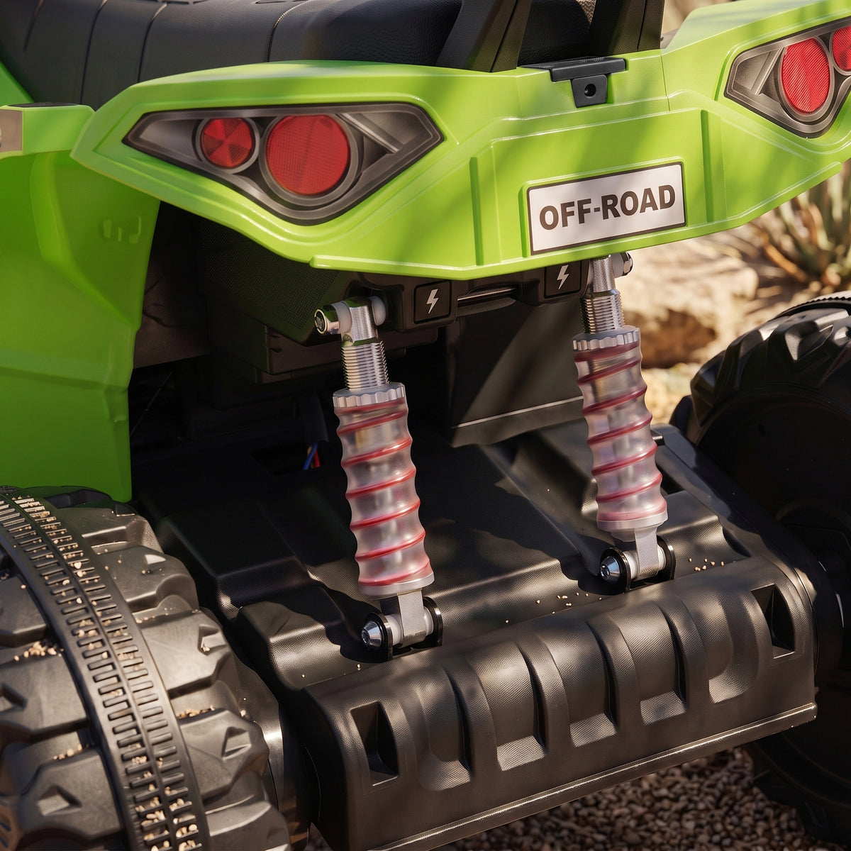 24V 2-Seater Electric Ride-On ATV Quad Bike | 4-6 km/h Forward & Reverse | 70-Minute Battery | 50 kg Capacity | Ages 3-8 | Green, Pink or Black