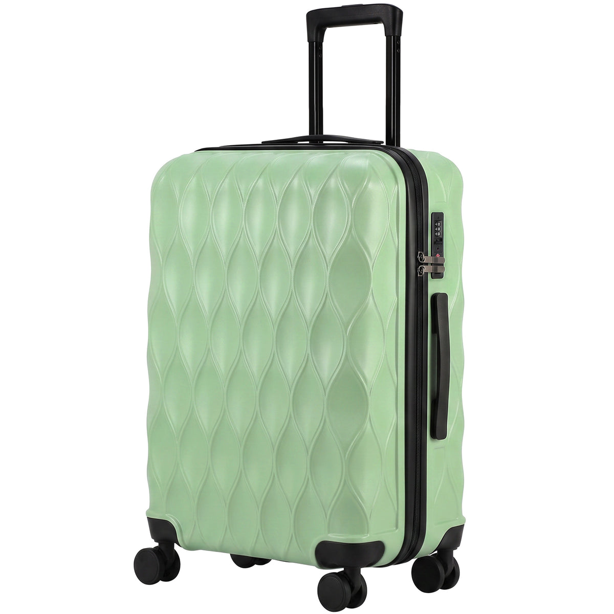 2-Piece Hard Shell Luggage Set | TSA Lock with USB Port | 20 & 12 Inch Spinner Suitcases | 41L + 14L Capacity | Green or Black