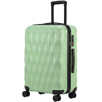 2-Piece Hard Shell Luggage Set | TSA Lock with USB Port | 20 & 12 Inch Spinner Suitcases | 41L + 14L Capacity | Green or Black