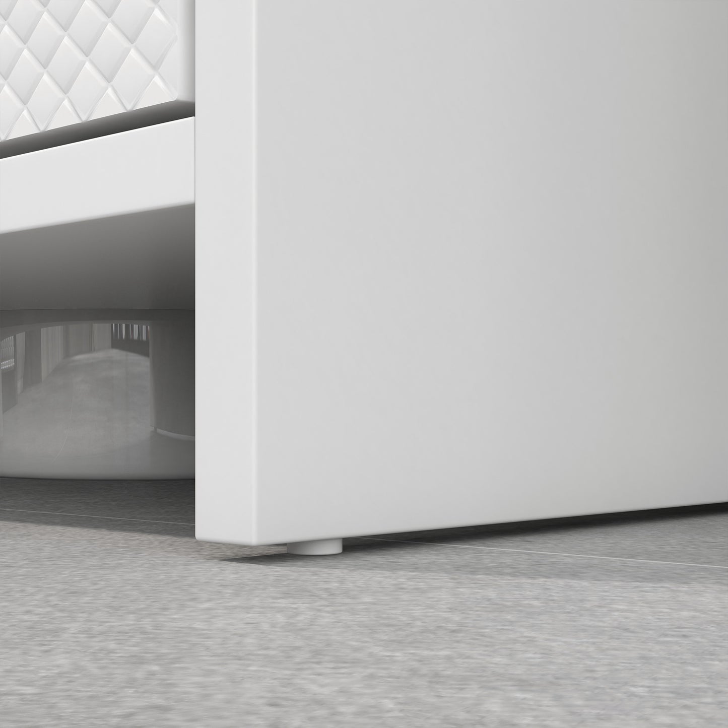 Under Sink Bathroom Cabinet, Freestanding Under Sink Cabinet with 2 Doors and Shelf for Basin without or with Pedestal, White