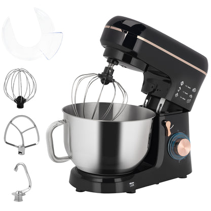 Stand Mixer, 5L Food Mixer for Baking, 6 Speeds and Pulse Setting, 1400W Cake Electric Kitchen Mixer with Dough Hook, Whisk