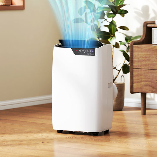14000 BTU 4-in-1 Portable Air Conditioner | Cool, Dehumidify, Fan, Sleep | WiFi | White