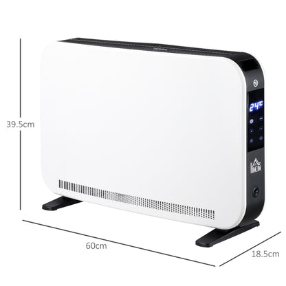 Electric Heater, 2180W Portable Convector Heater with 24H Timer, Overheat Protection, Adjustable Temperature for Home
