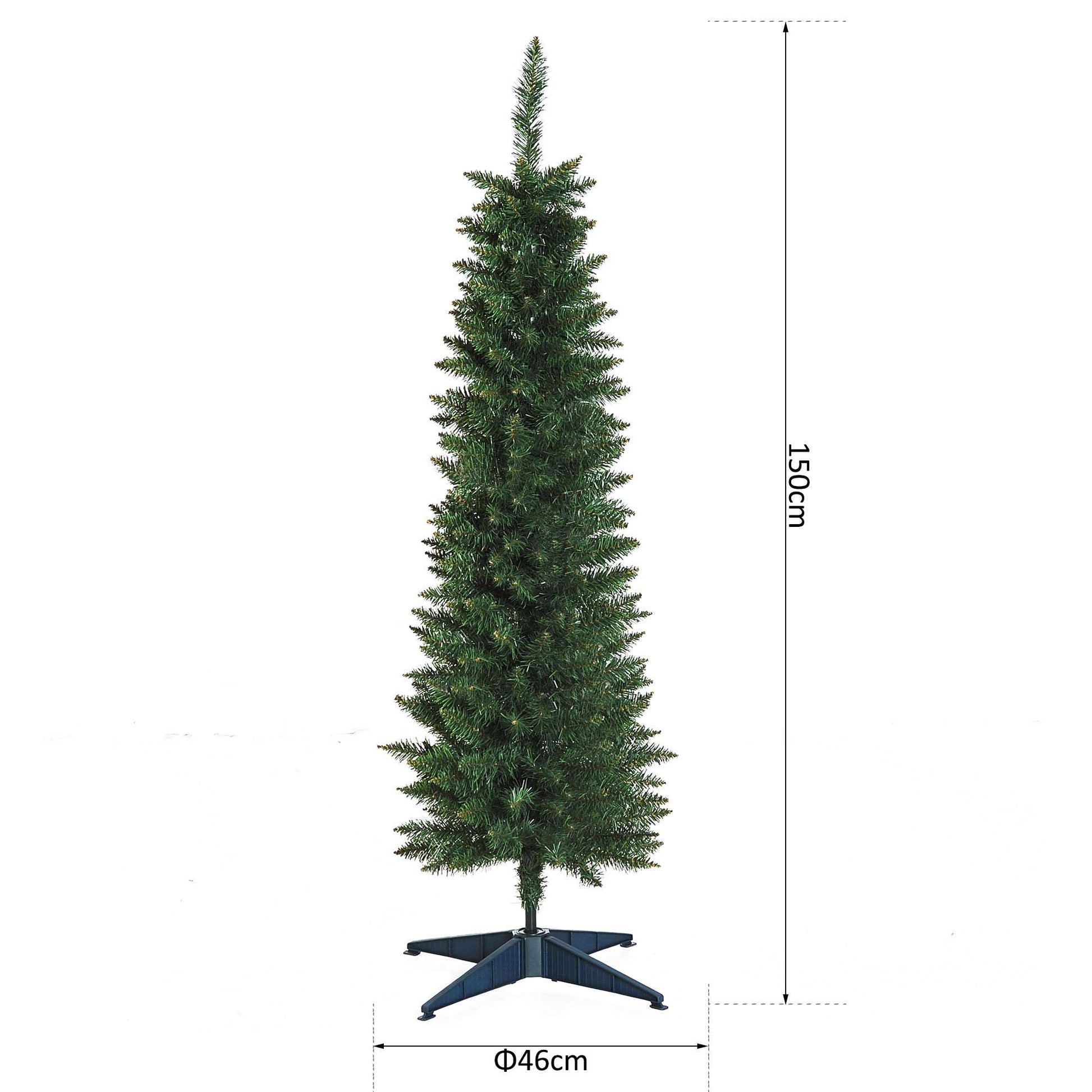 1.5m Artificial Christmas Pine Tree With Plastic Stand-Green
