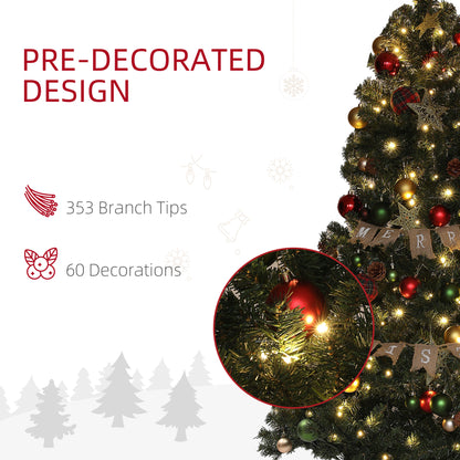 6ft Pre-Lit and Decorated Christmas Tree