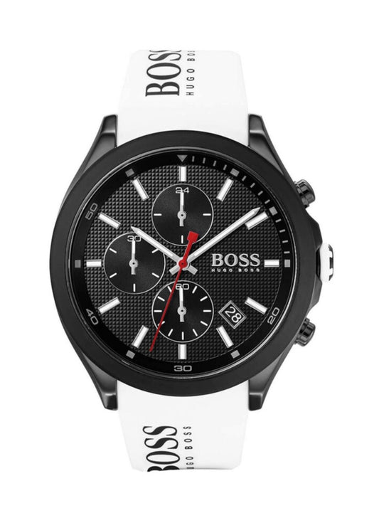 HUGO BOSS Velocity Men's Wrist Watch Chronograph White Strap HB1513718