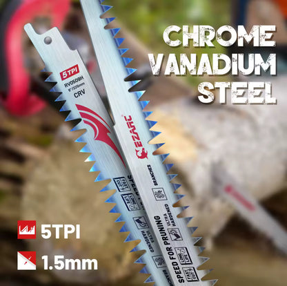 EZARC Reciprocating Saw Blades 9''  Wood Pruning Saw Blades 5 Ground Teeth Pruning Blades for Cutting Trimming