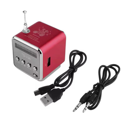 TD-V26 Mini Portable Retro Old School Style Stereo Audio Loud Speaker Music Player FM Radio TF Card USB Disk Support