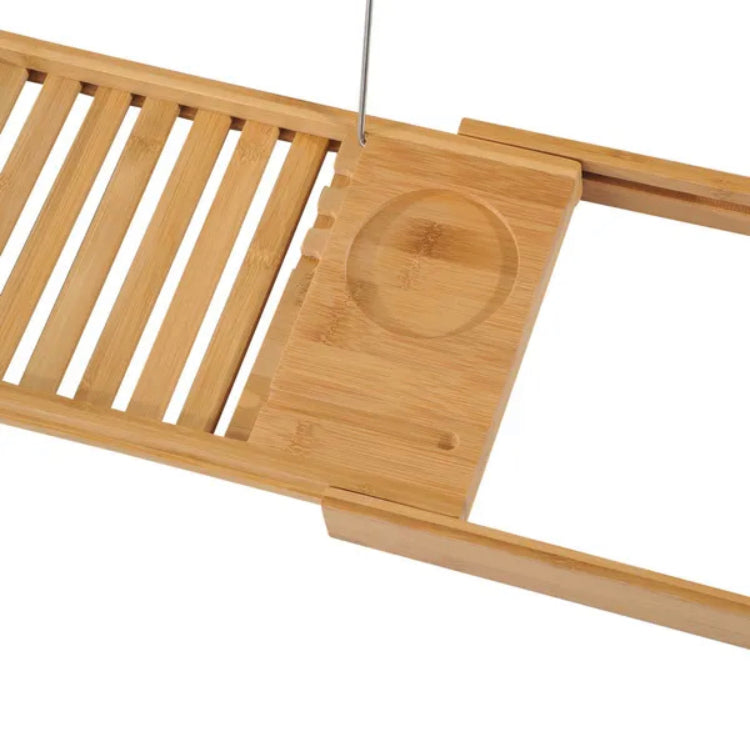 Natural Extendable Bathtub Caddy Tray Bamboo Bath Tub Storage Rack Shelf Holder Bathroom
