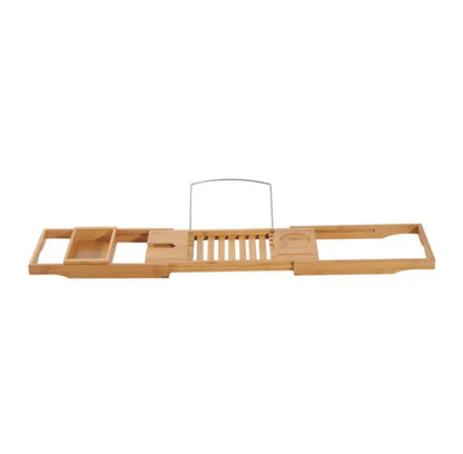 Natural Extendable Bathtub Caddy Tray Bamboo Bath Tub Storage Rack Shelf Holder Bathroom