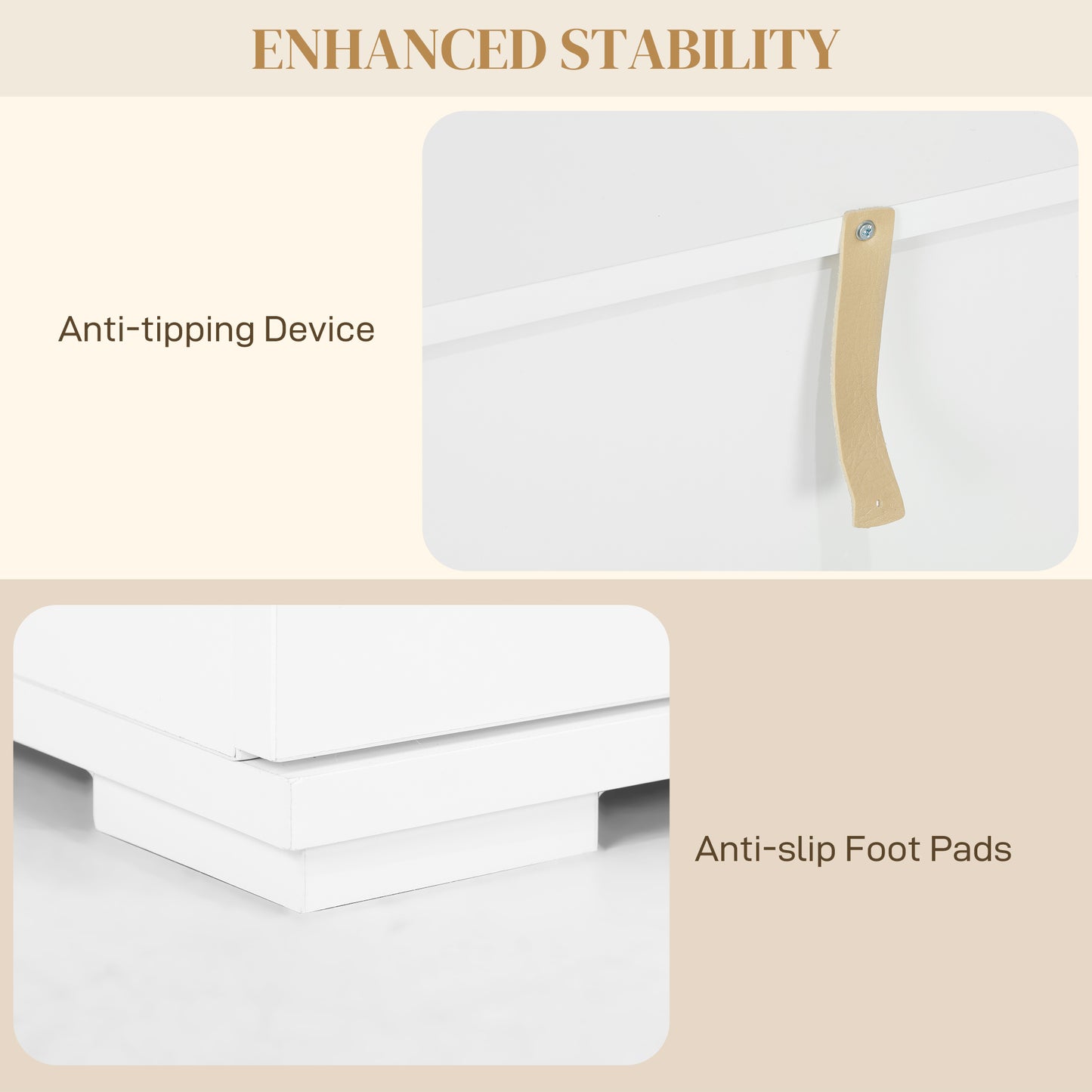 LED Light Sideboard Unit Cabinet - High Gloss White