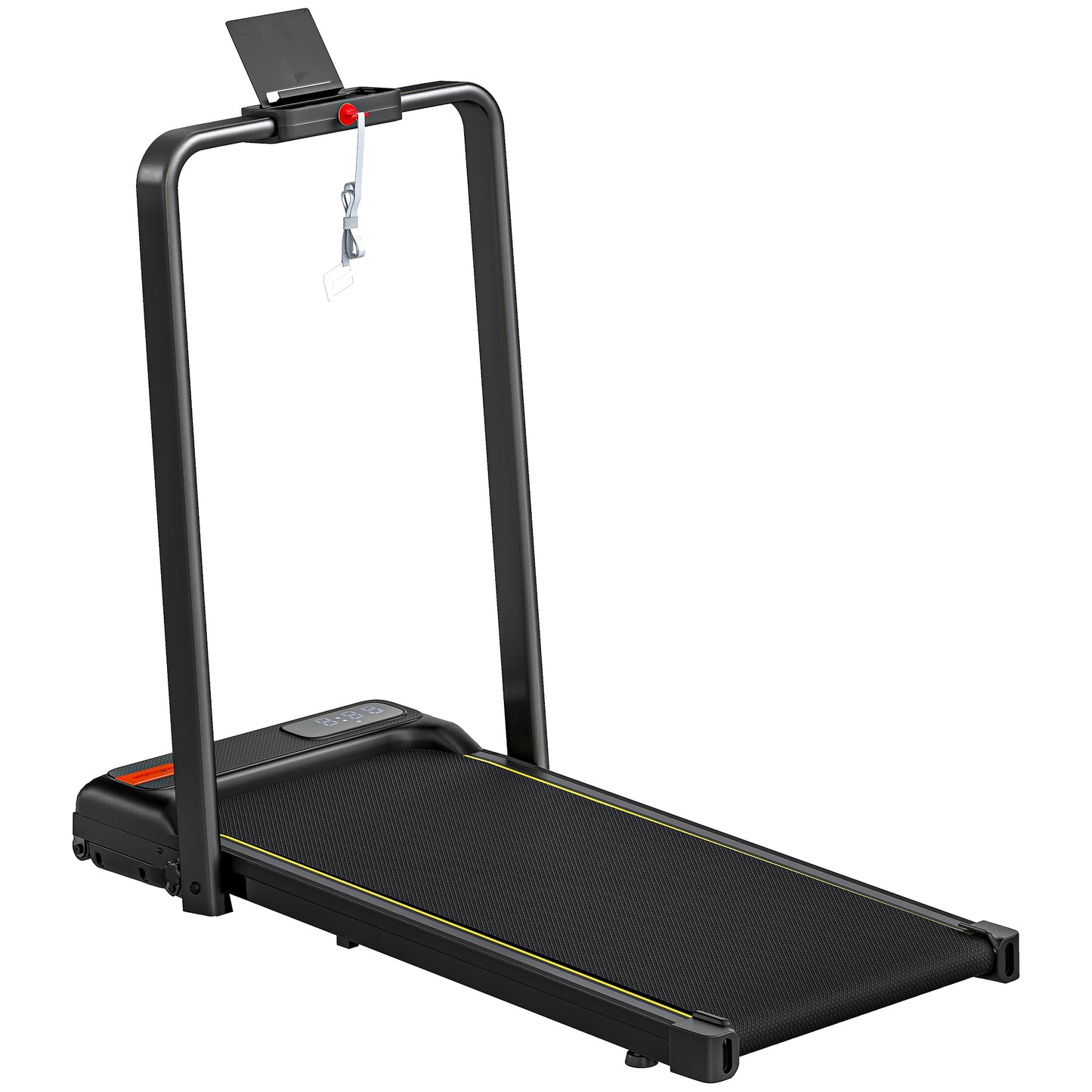 Folding Treadmill Walking Pad | 2HP Motor | 0.6–6.2mph | Manual Incline | Under Desk | LED Display | 100kg | Black