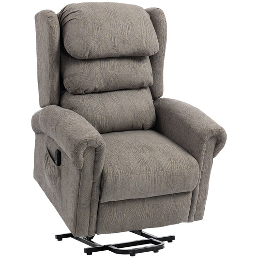 Electric Riser Recliner Chair with Power Lift | Remote Control & USB Port | 150° Recline | Pocket Springs | Velvet-Touch Fabric | 2 Side Pockets | 135kg Capacity | 92W x 95D cm Seated | Dark Grey