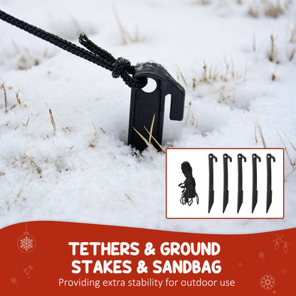 8FT Christmas Inflatable Outdoor Decoration with Dynamic Disco & LED Lights, Self-Inflating Christmas Blow Up Snowman for Garden, Indoor Outdoor Home Decor